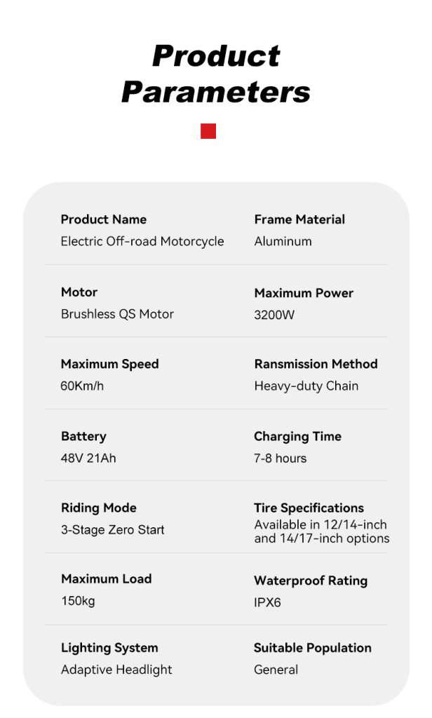 X1 Electric Motorcycle